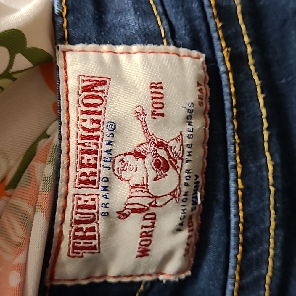 True Religion Dark Blue Curvy Skinny Old Jeans Size 11 - Picture 6 of 12